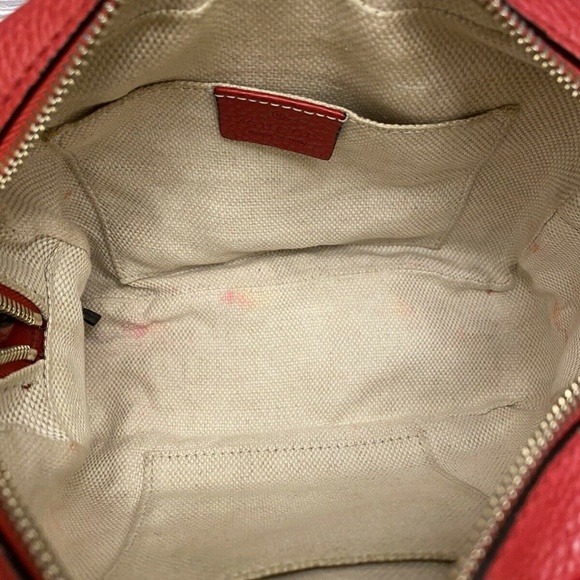 GUCCI Soho Disco Red Leather Crossbody Purse (308364 002123) - Picture 7 of 16